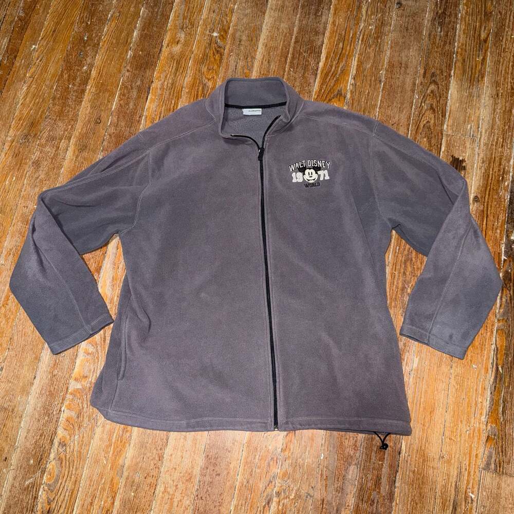 Walt Disney World Mickey Mouse 1971 Embroidered Full Zip Fleece Jacket